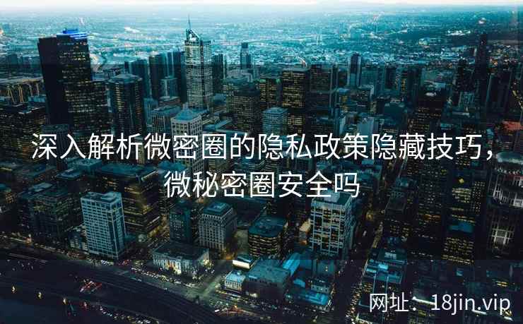 深入解析微密圈的隐私政策隐藏技巧，微秘密圈安全吗